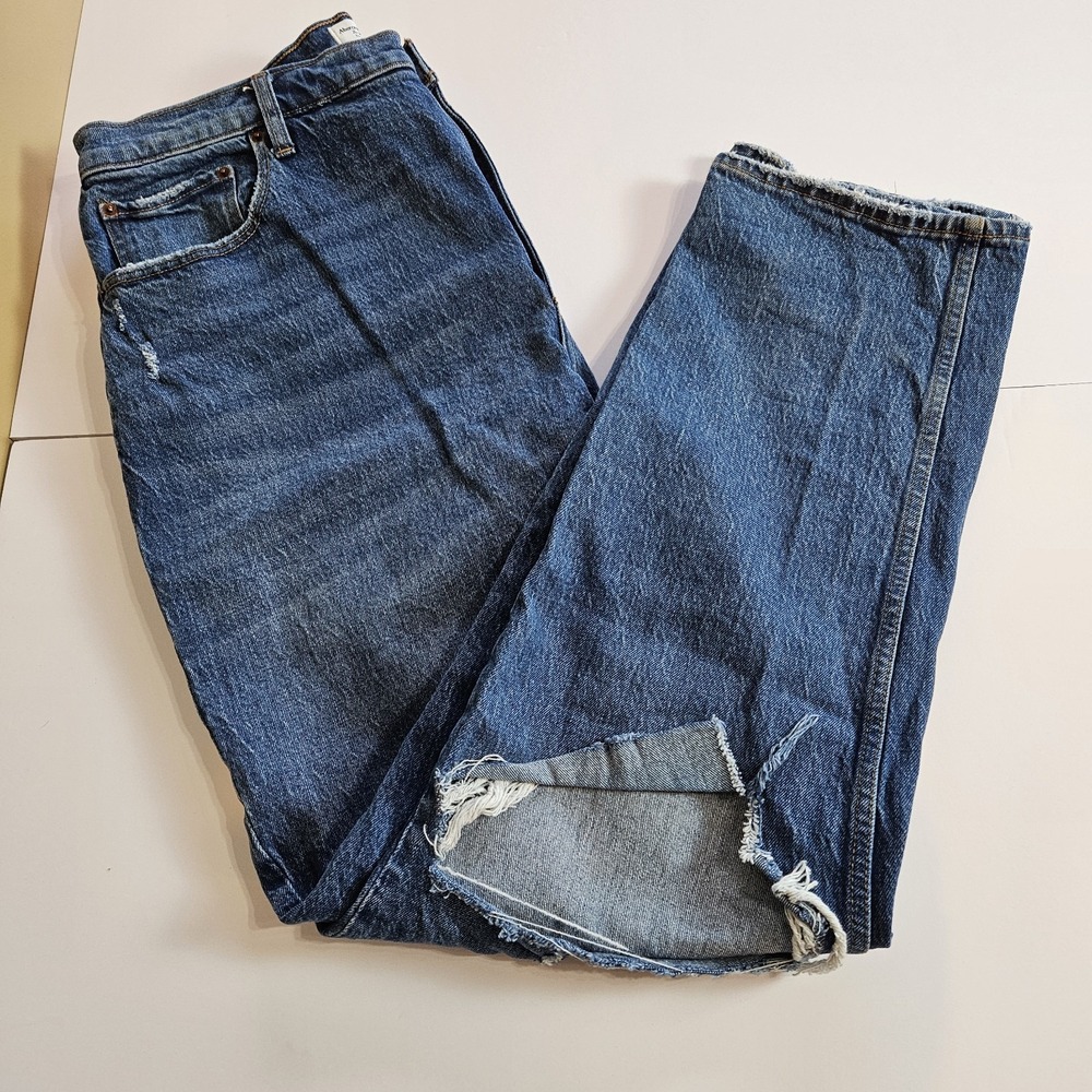 Abercrombie & Fitch‎ Curve Love 90s Straight Ultra High Rise Jeans 34 18L